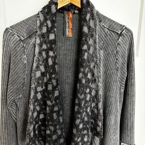 Aratta Silent Journey Long BoHo Cardigan Tunic with Beading Size M Tall